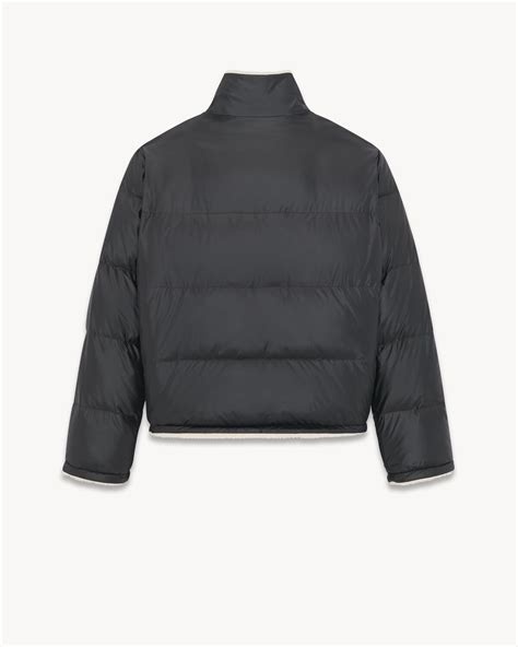 ysl reefer jacket|Saint Laurent Down Puffer Jacket in Nylon .